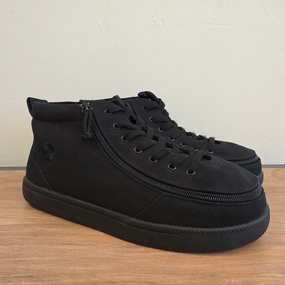 Billy Footwear Classic DIR High Top Shoes Black Canvas Kids Big Kids 8 XW New